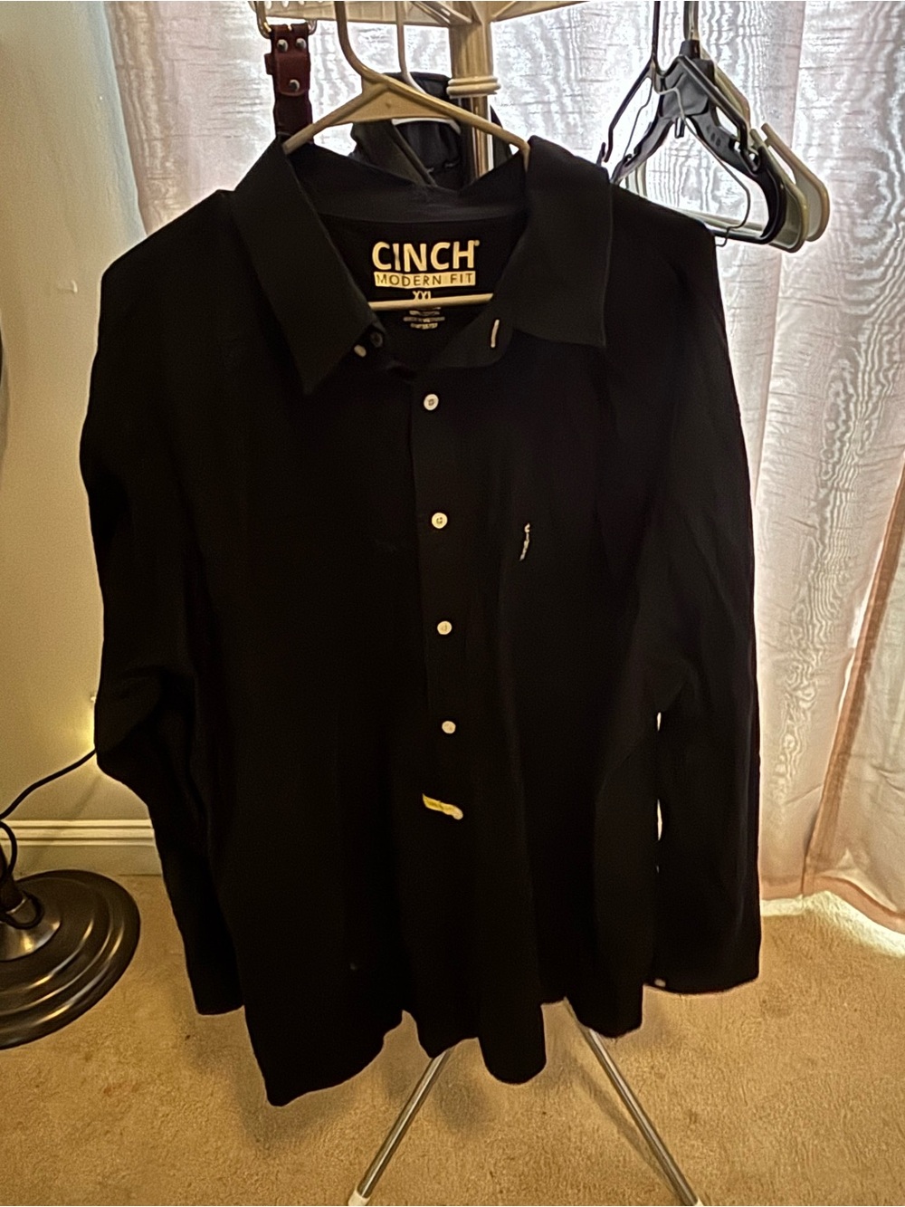 Cinch Modern Fit Black Long-Sleeve Dress Shirt